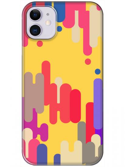 iPhone 11 Pop Art Sarı Telefon Kılıfı