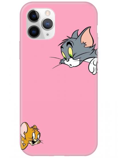 iPhone 11 Pro Tom And Jerry Pembe Telefon Kılıfı