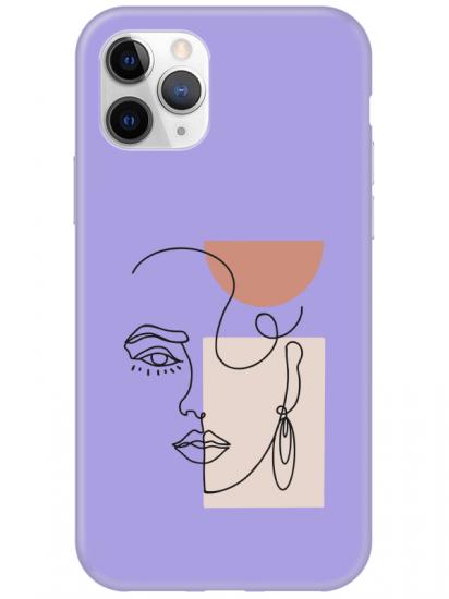 iPhone 11 Pro Women Art Lila Telefon Kılıfı