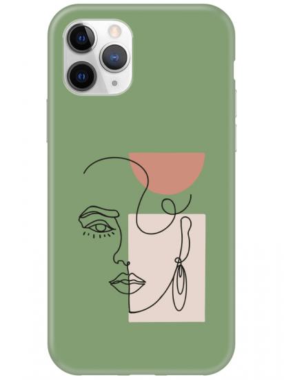 iPhone 11 Pro Women Art Yeşil Telefon Kılıfı