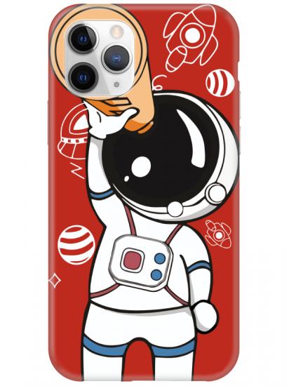 iPhone 11 Pro Astronot Kırmızı Telefon Kılıfı