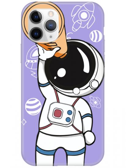 iPhone 11 Pro Astronot Lila Telefon Kılıfı