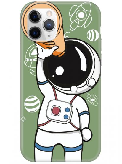 iPhone 11 Pro Astronot Yeşil Telefon Kılıfı