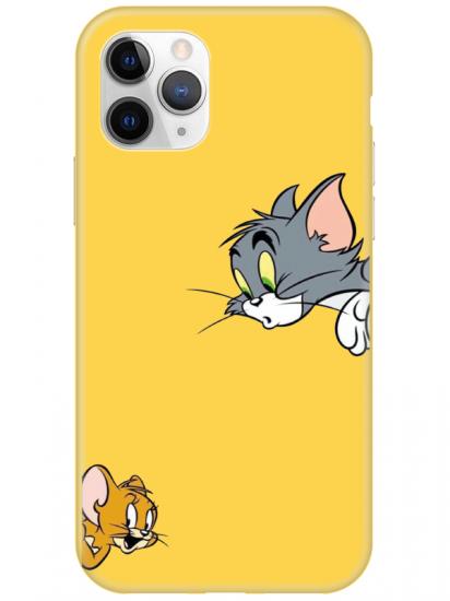 iPhone 11 Pro Max Tom And Jerry Sarı Telefon Kılıfı