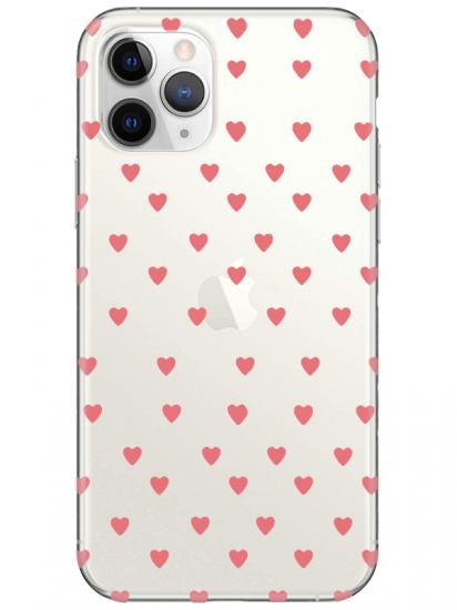 iPhone 11 Pro Max Minik Kalpler Şeffaf Telefon Kılıfı