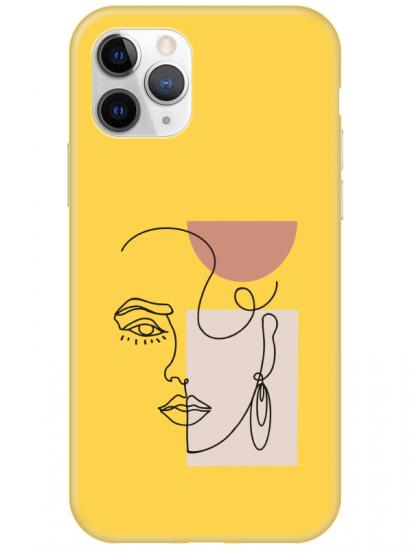 iPhone 11 Pro Max Women Art Sarı Telefon Kılıfı