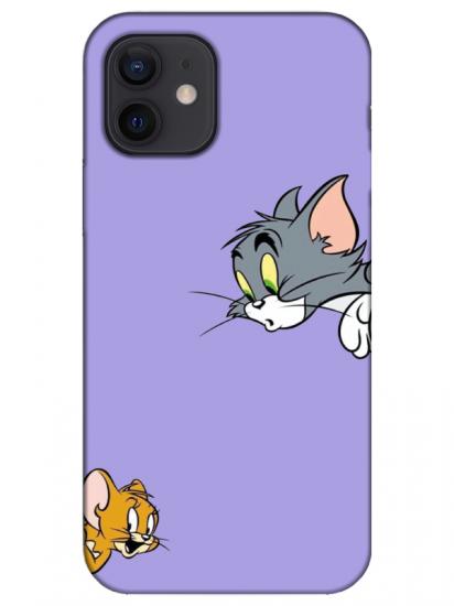 iPhone 12 Tom And Jerry Lila Telefon Kılıfı