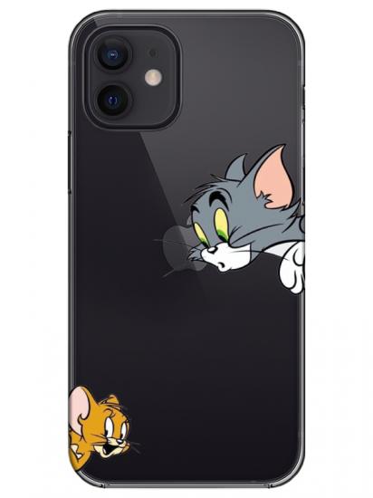 iPhone 12 Tom And Jerry Şeffaf Telefon Kılıfı