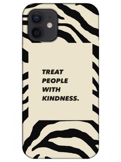 iPhone 12 Zebra Motto Siyah Telefon Kılıfı