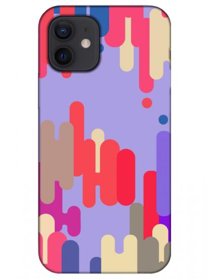 iPhone 12 Pop Art Lila Telefon Kılıfı