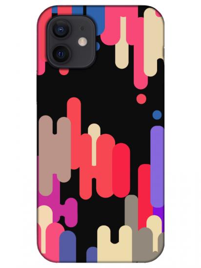 iPhone 12 Pop Art Siyah Telefon Kılıfı