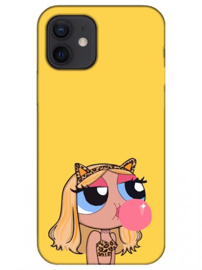 iPhone 12 Mini Powerpuff Girls Sarı Telefon Kılıfı