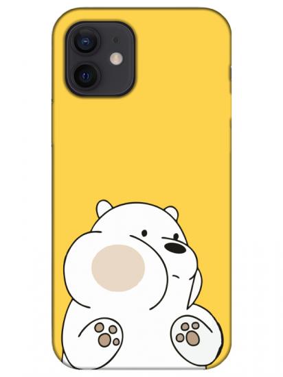 iPhone 12 Mini Panda Sarı Telefon Kılıfı