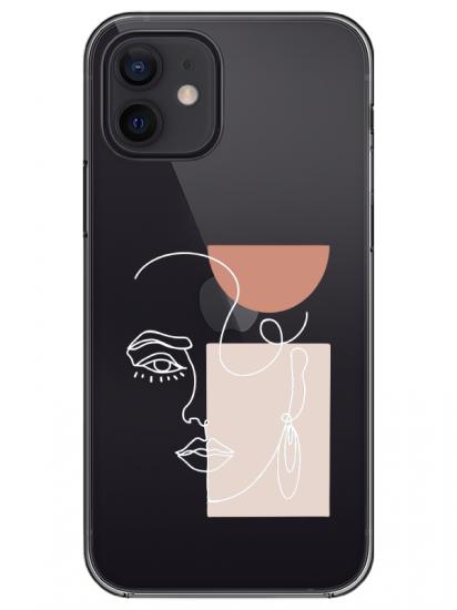 iPhone 12 Mini Women Art Şeffaf Telefon Kılıfı