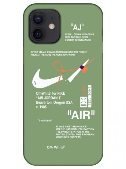 iPhone 12 Mini Nike Air Yeşil Telefon Kılıfı