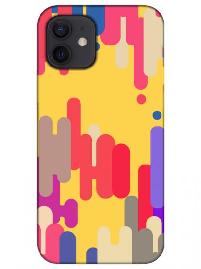 iPhone 12 Mini Pop Art Sarı Telefon Kılıfı