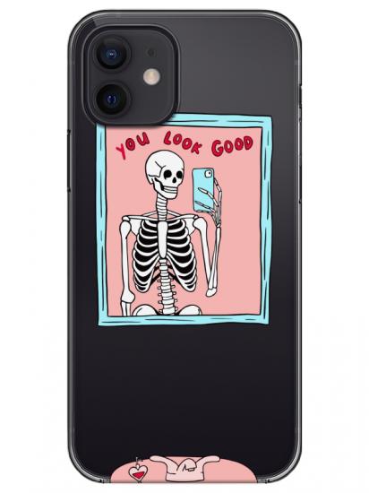 iPhone 12 Mini You Look Good İskelet Şeffaf Telefon Kılıfı