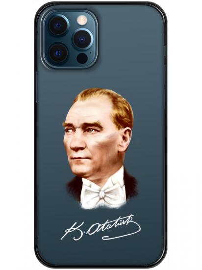 iPhone 12 Pro Atatürk İmzalı Şeffaf Telefon Kılıfı