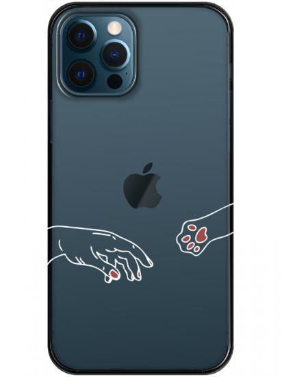 iPhone 12 Pro Hand And Paw Şeffaf Telefon Kılıfı