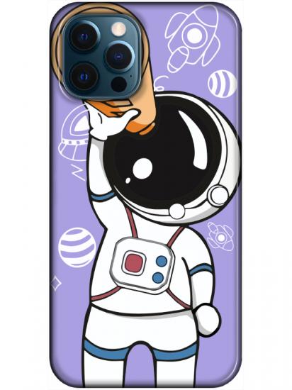 iPhone 12 Pro Astronot Lila Telefon Kılıfı