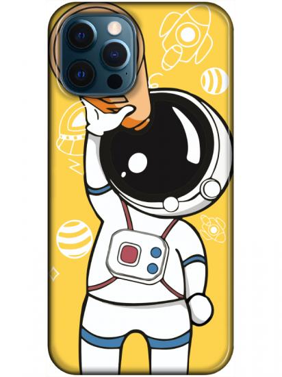 iPhone 12 Pro Astronot Sarı Telefon Kılıfı