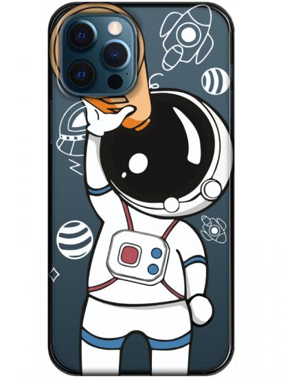 iPhone 12 Pro Astronot Şeffaf Telefon Kılıfı