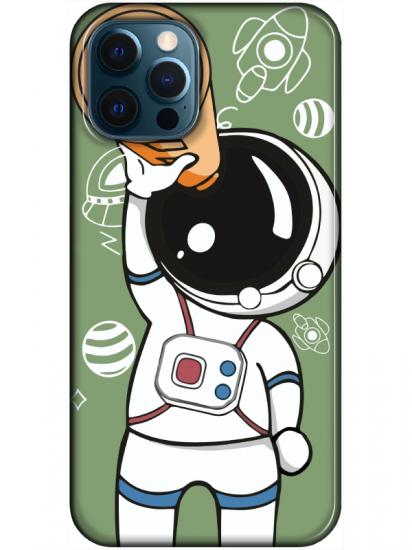 iPhone 12 Pro Astronot Yeşil Telefon Kılıfı