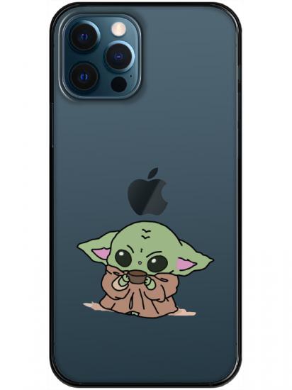 iPhone 12 Pro Max Baby Yoda Şeffaf Telefon Kılıfı