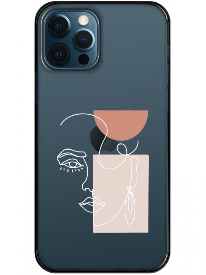 iPhone 12 Pro Max Women Art Şeffaf Telefon Kılıfı