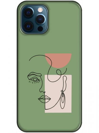 iPhone 12 Pro Max Women Art Yeşil Telefon Kılıfı