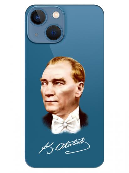 iPhone 13 Atatürk İmzalı Şeffaf Telefon Kılıfı