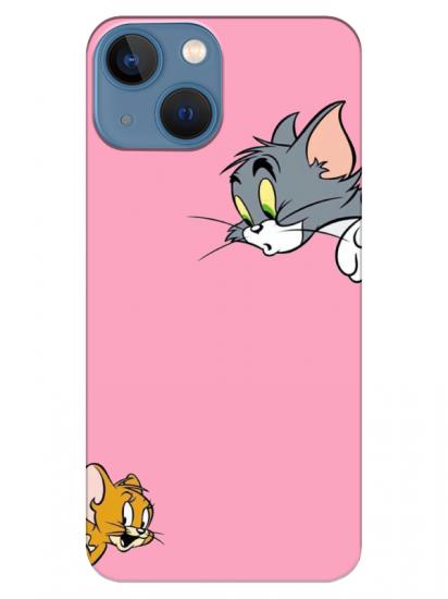 iPhone 13 Tom And Jerry Pembe Telefon Kılıfı