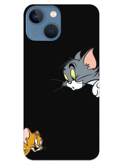 iPhone 13 Tom And Jerry Siyah Telefon Kılıfı