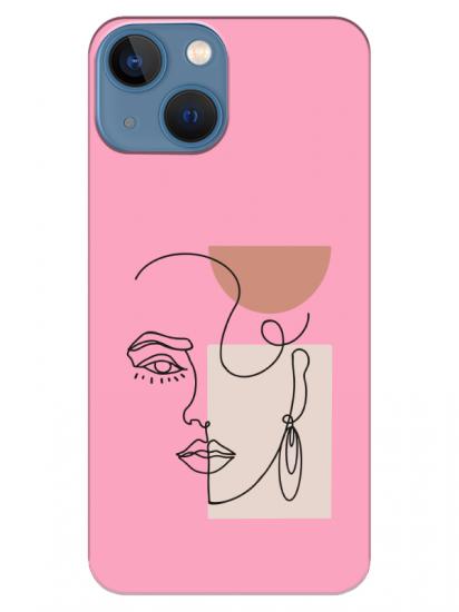 iPhone 13 Women Art Pembe Telefon Kılıfı