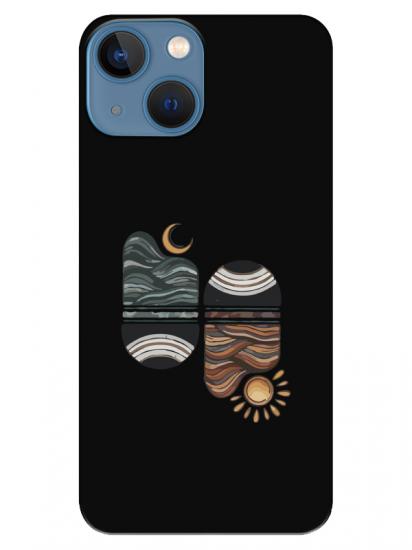 iPhone 13 Sunset Wave Siyah Telefon Kılıfı