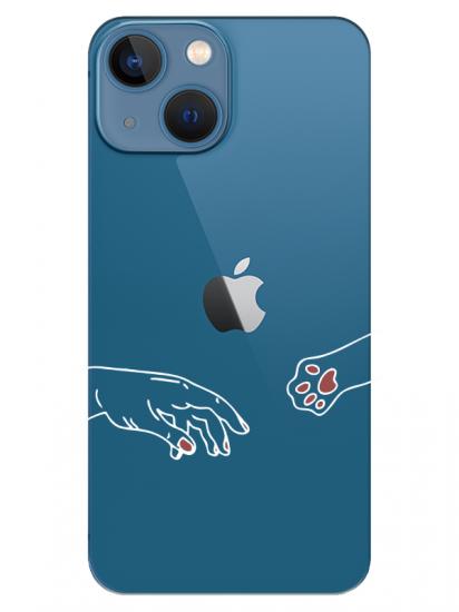 iPhone 13 Hand And Paw Şeffaf Telefon Kılıfı