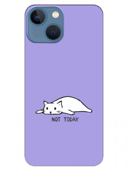 iPhone 13 mini Not Today Kedi Lila Telefon Kılıfı