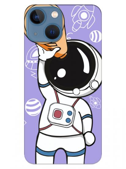 iPhone 13 mini Astronot Lila Telefon Kılıfı