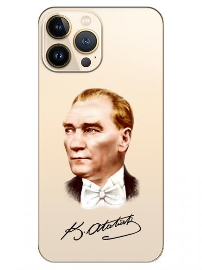 iPhone 13 Pro Atatürk İmzalı Şeffaf Telefon Kılıfı