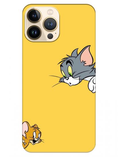 iPhone 13 Pro Tom And Jerry Sarı Telefon Kılıfı