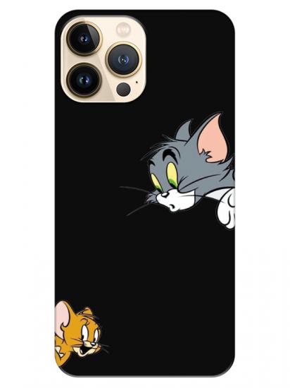 iPhone 13 Pro Tom And Jerry Siyah Telefon Kılıfı