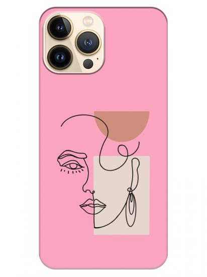 iPhone 13 Pro Women Art Pembe Telefon Kılıfı