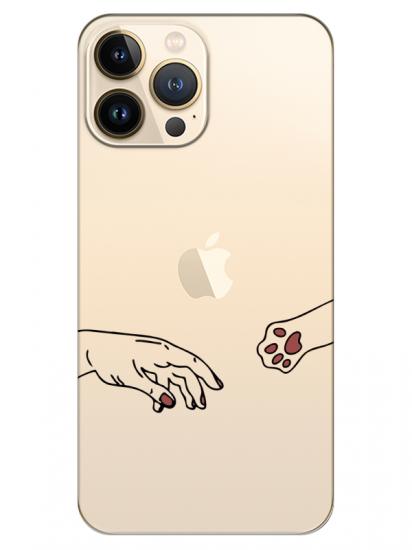 iPhone 13 Pro Hand And Paw Şeffaf Telefon Kılıfı