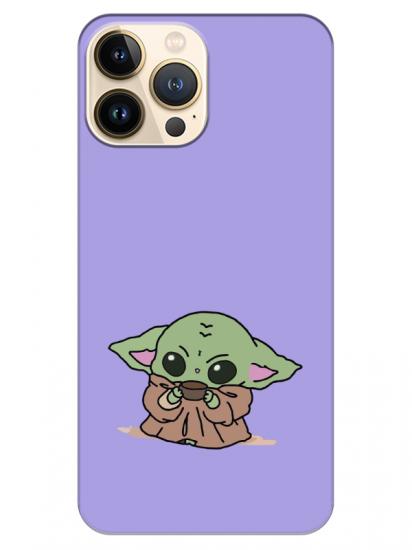 iPhone 13 Pro Max Baby Yoda Lila Telefon Kılıfı