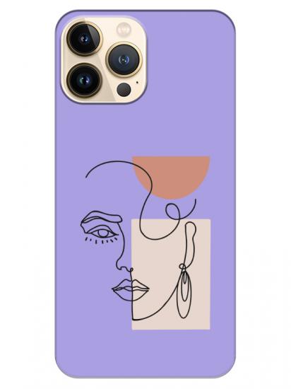 iPhone 13 Pro Max Women Art Lila Telefon Kılıfı