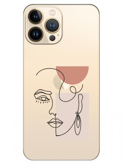 iPhone 13 Pro Max Women Art Şeffaf Telefon Kılıfı