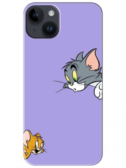 iPhone 14 Tom And Jerry Lila Telefon Kılıfı