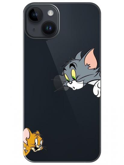 iPhone 14 Tom And Jerry Şeffaf Telefon Kılıfı