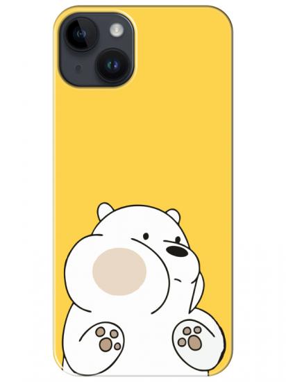 iPhone 14 Panda Sarı Telefon Kılıfı