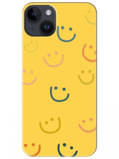 iPhone 14 Emoji Gülen Yüz Sarı Telefon Kılıfı